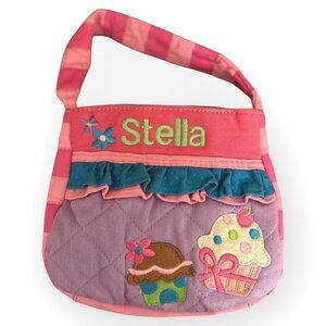 Stephen Joseph Little Girls Cupcake Quilted Kids Purse With Custom Name "Stella"